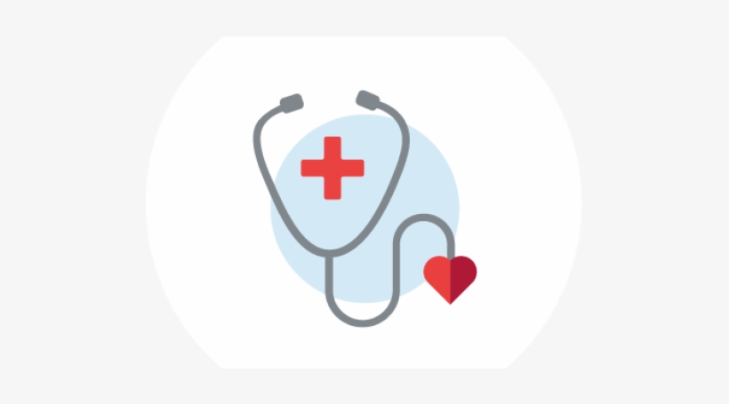 Drawing Of A Stethoscope With A Red Cross On A Blue - Heart Nursing Drawing, transparent png #3152125