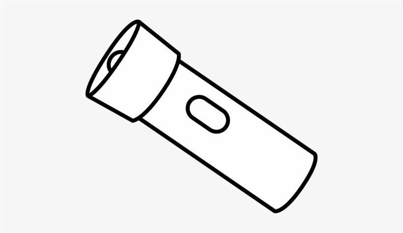 Black - Black And White Flashlight, transparent png #3152391