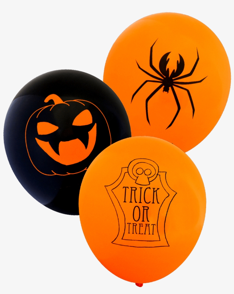 Assorted Halloween Balloons - Png Orange And Black Balloons, transparent png #3152673