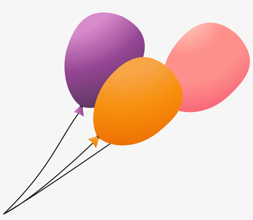 Orange Balloons Clip Art - Ballonnen Png, transparent png #3152702