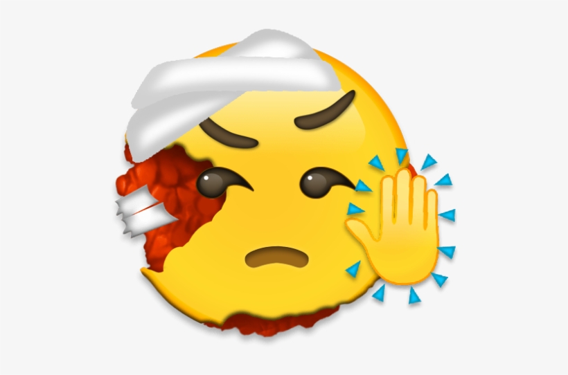 Emoji Talktothehand Hurt Annoyed - Emoji Hurt, transparent png #3153462