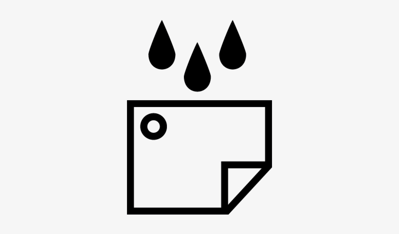 Water Droplets And Folded Paper Vector - Tarpaulin Icon, transparent png #3153979