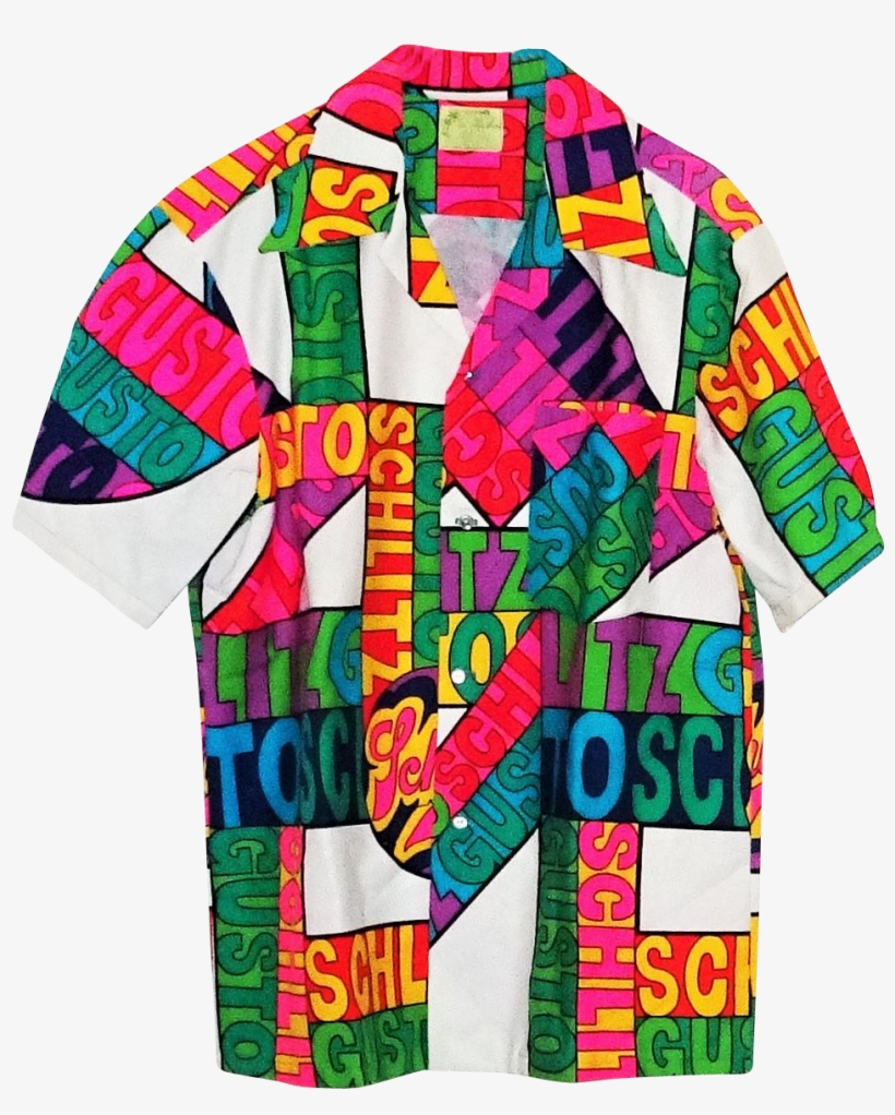 This Vintage Hawaiian Shirt By Ui Maikai For Schlitz - Neon Hawaiian Shirts, transparent png #3154128