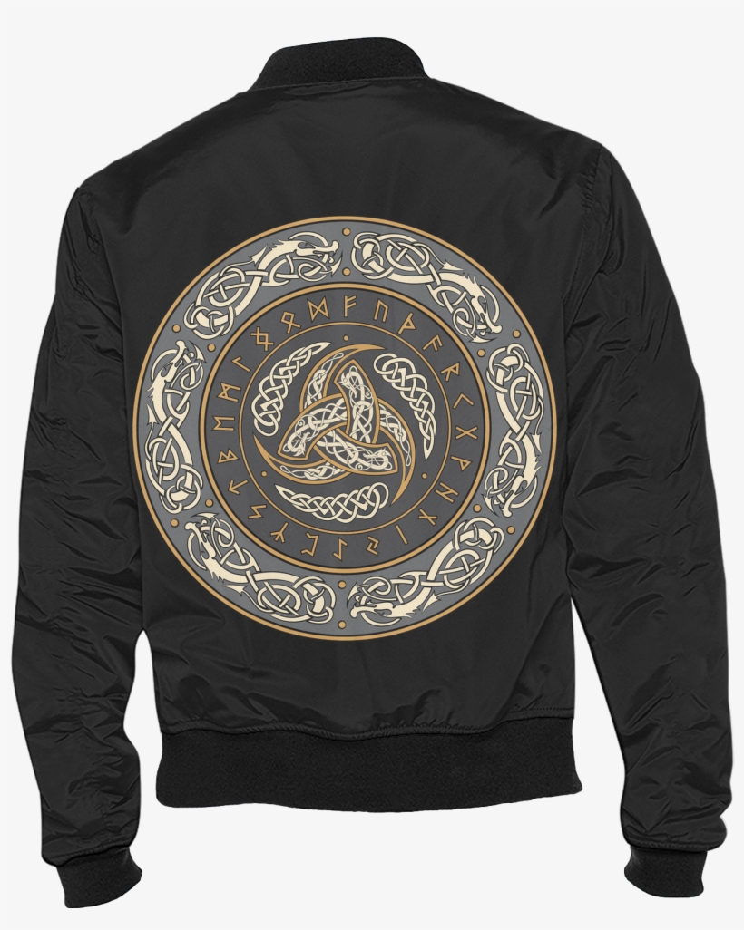 Viking Shield Men's Bomber Jacket - Jacket, transparent png #3154162