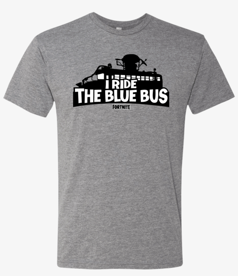 Fortnite Bus Men's Triblend T-shirt - T Shirt Sign, transparent png #3154351