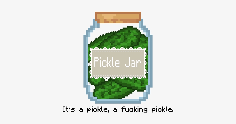 Hey Tyleroakley, I Made A Pixel Art Of A Jar Of Pickles - Illustration, transparent png #3154648