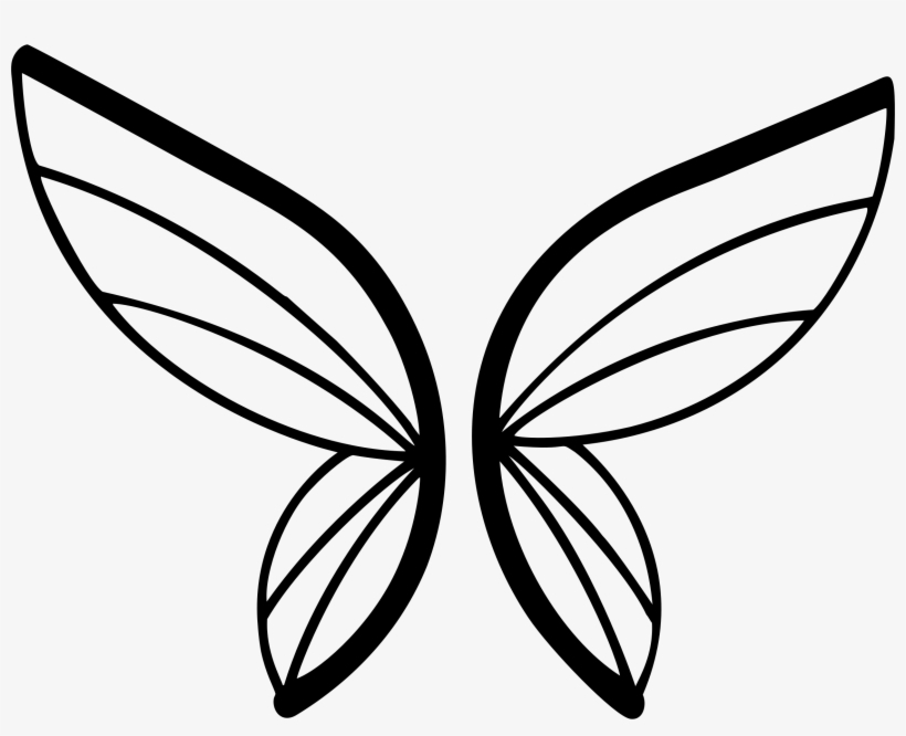 Butterfly Silhouette Big Image Png - Asas De Borboleta Desenho, transparent png #3154978