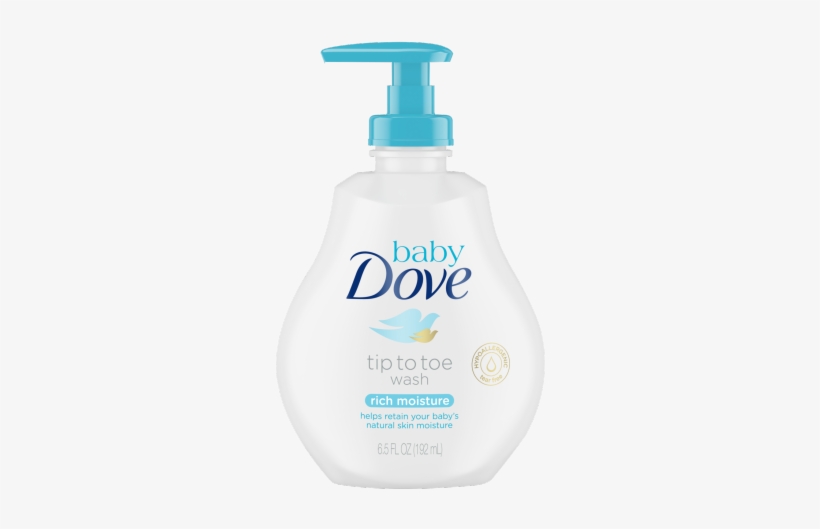 Baby Dove Rich Moisture Tip To Toe Wash 13 Oz - Dove Cream For Baby, transparent png #3155025
