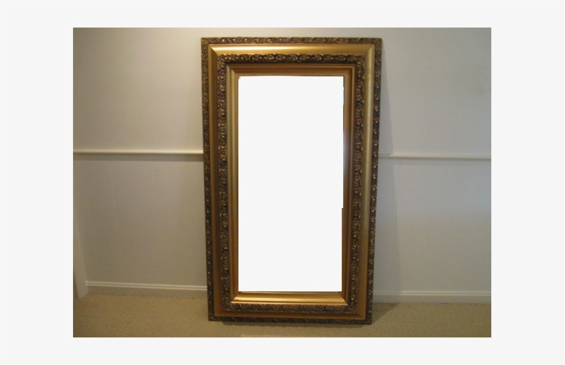Large Gilt Style Framed Mirror - Picture Frame, transparent png #3155072