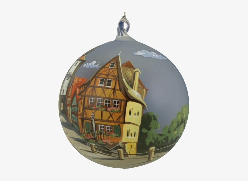 Glass Storm Light Ball "rothenburg's Plönlein" - Locket, transparent png #3155101