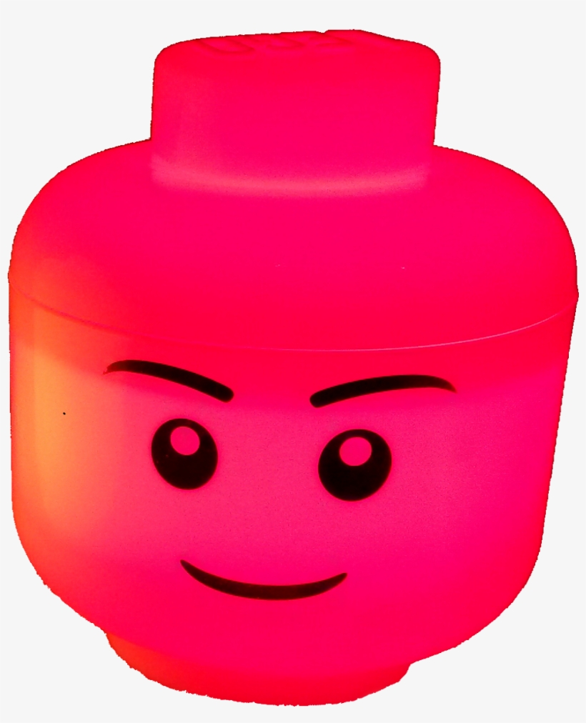 Lego Head Red - Smiley, transparent png #3155153