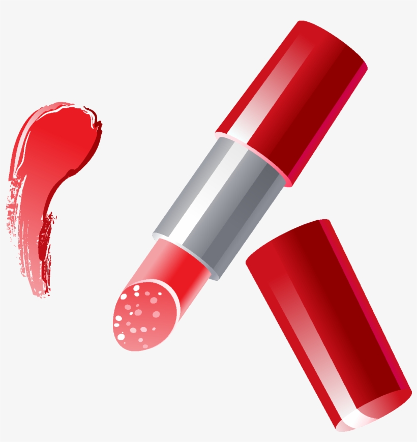 Vector Red Lipstick Element - Аксессуары Женские Красные Png, transparent png #3155348