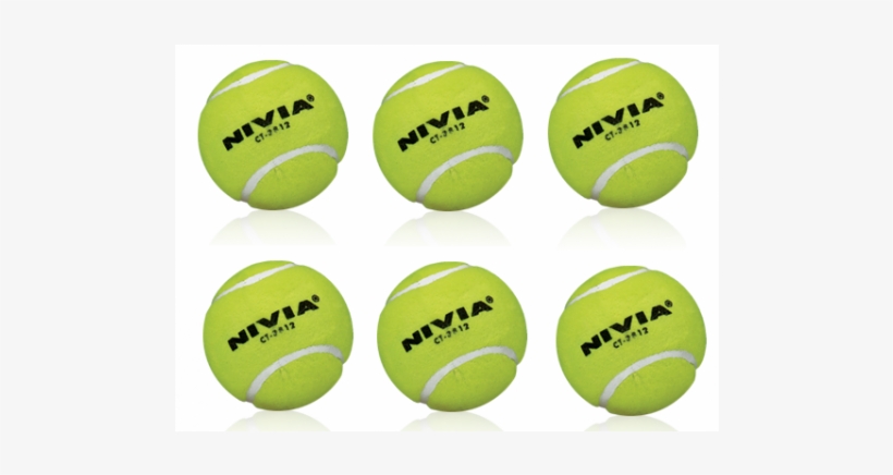 Nivia Cricket Tennis Ball Light Weight Set Of 6 Balls - Heavy Tennis Cricket Ball - Yellow, transparent png #3155396