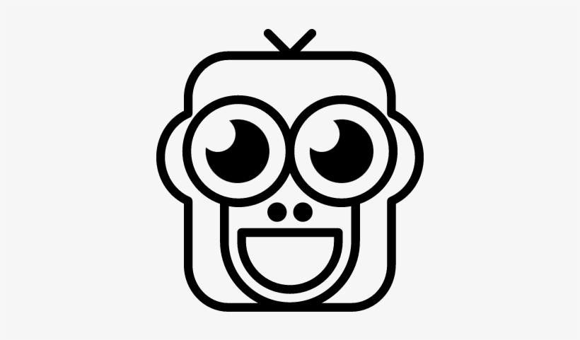 Happy Monkey Face Variant Vector - Monkey, transparent png #3155492