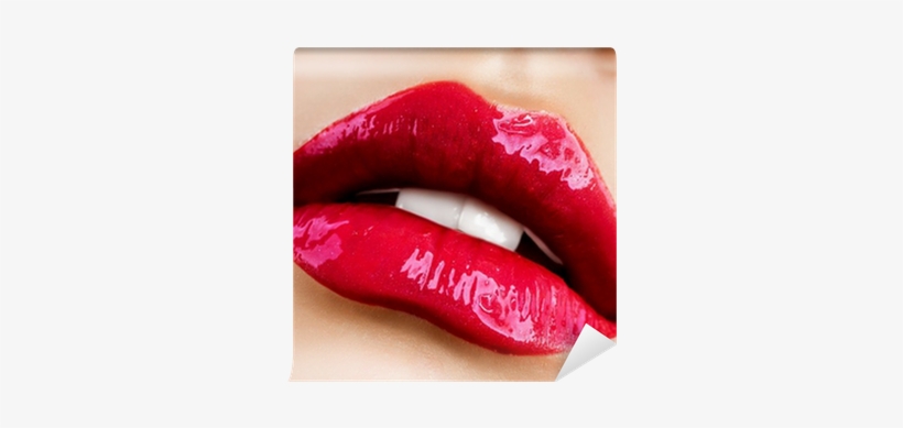 Red Lipstick Wall Mural • Pixers® • We Live To Change - Lipstick, transparent png #3155784