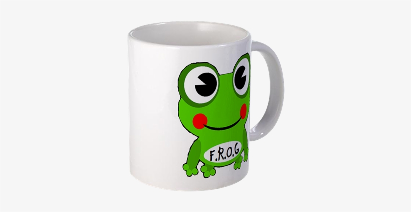 Cute Cartoon Frog Fully Rely On God F - Cute Cartoon Frog Fully Rely On God F.r.o.g. Mug, transparent png #3156125