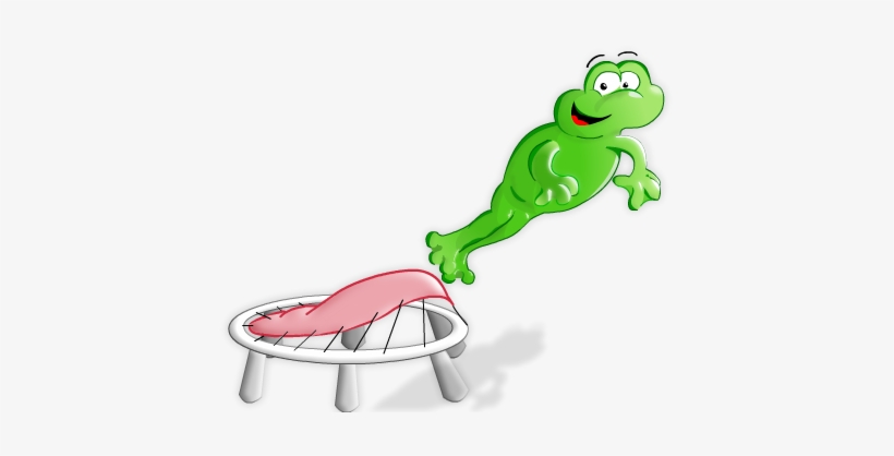 Frog On A Trampoline, transparent png #3156229