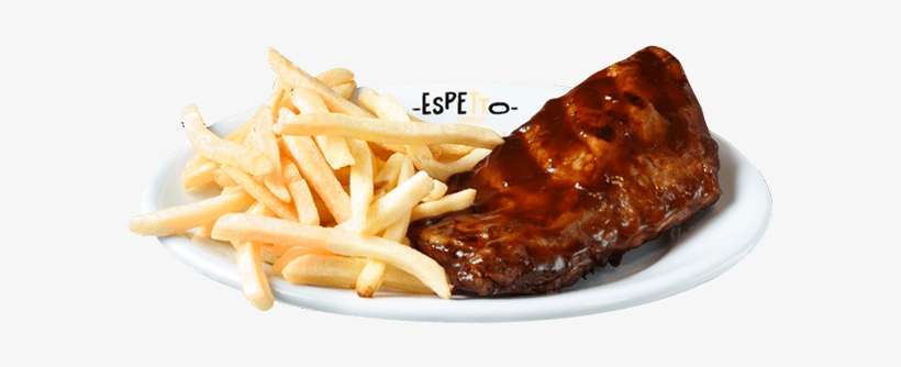 Baby Back Ribs / Back Ribs Costela Suína Com Molho - Costela Com Batata Frita Png, transparent png #3156630