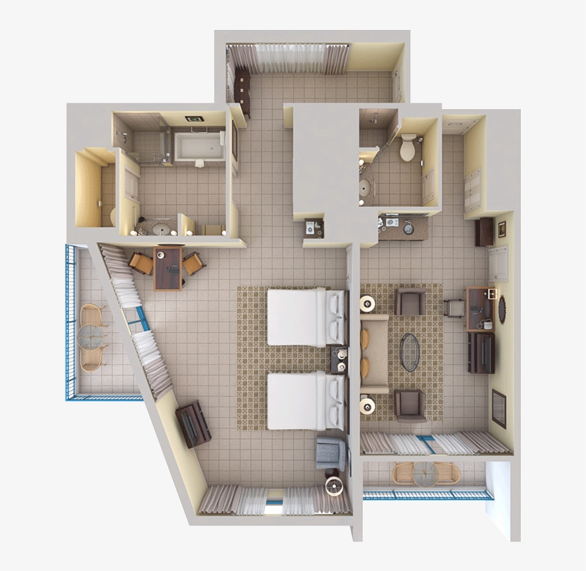 View 3d Floor Plans - Floor Top View Png, transparent png #3156720