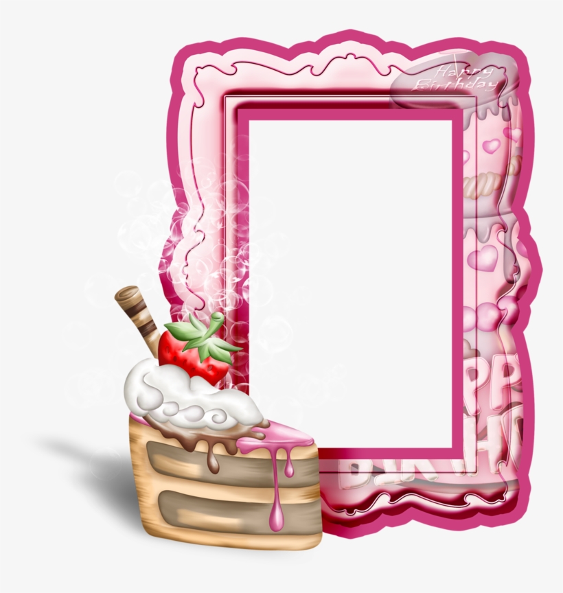 Clipart Frames Cake - Png Birthday Photo Frame Background, transparent png #3156768