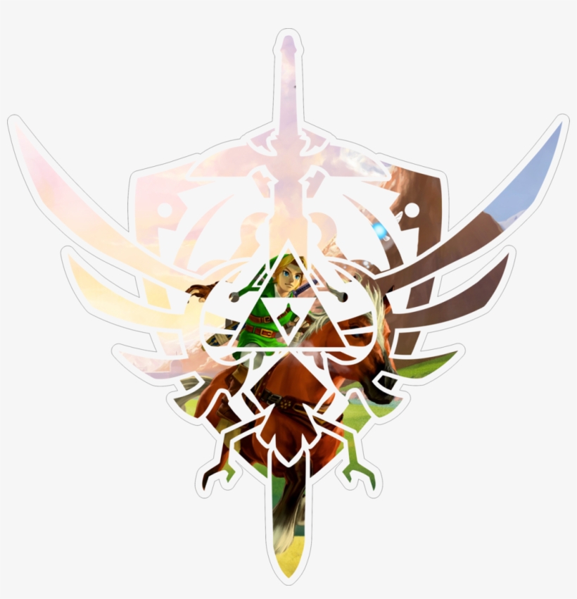 Legend Of Zelda Sword And Shield Crest - Illustration, transparent png #3157158
