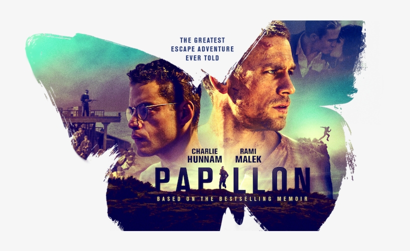 Charlie Hunnam And Rami Malek Plan To Escape From A - Papillon Movie Poster 2018, transparent png #3157358
