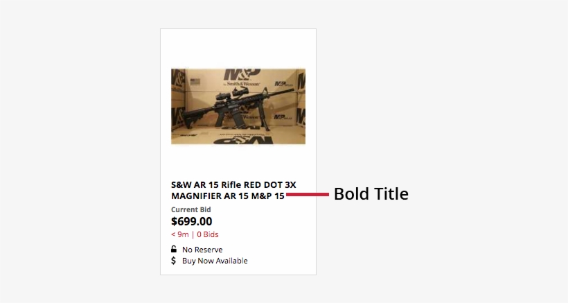 Makes The Item Title Display In Boldface When Displayed - Ar-15 Style Rifle, transparent png #3158139