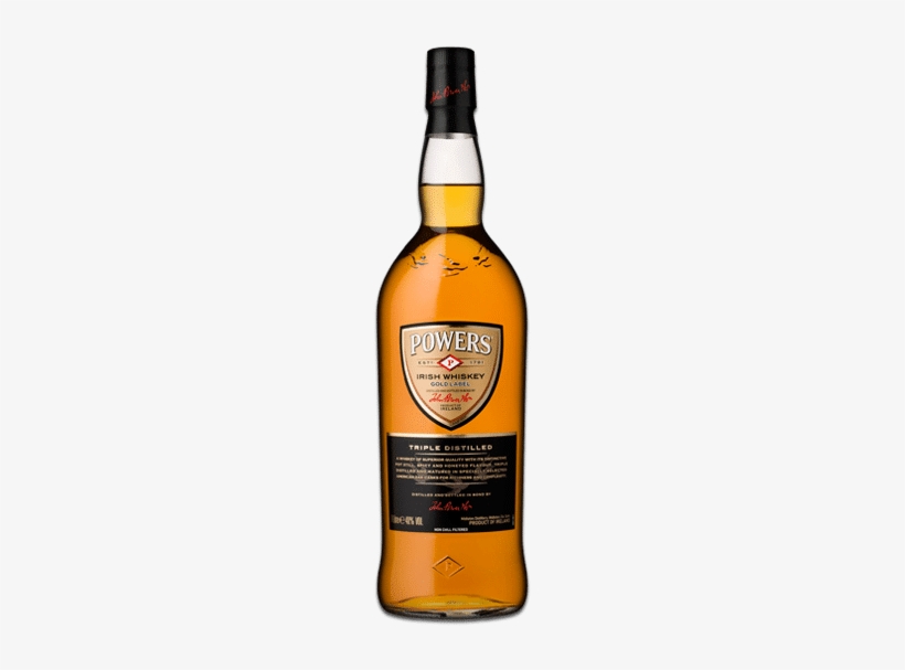 Powers Whiskey Ireland Gold Label 1 L Bottle, transparent png #3158265