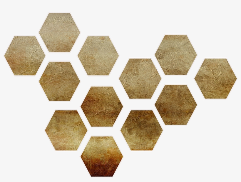Shape, Honeycomb, Gold, Paper, Scrap, Scrapbooking - รังผึ้ง Png, transparent png #3158563