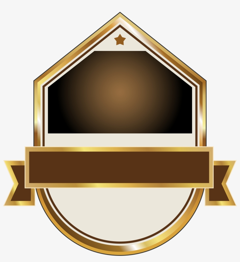 Gold And Brown Label Png Clipart Image - Clip Art, transparent png #3158750