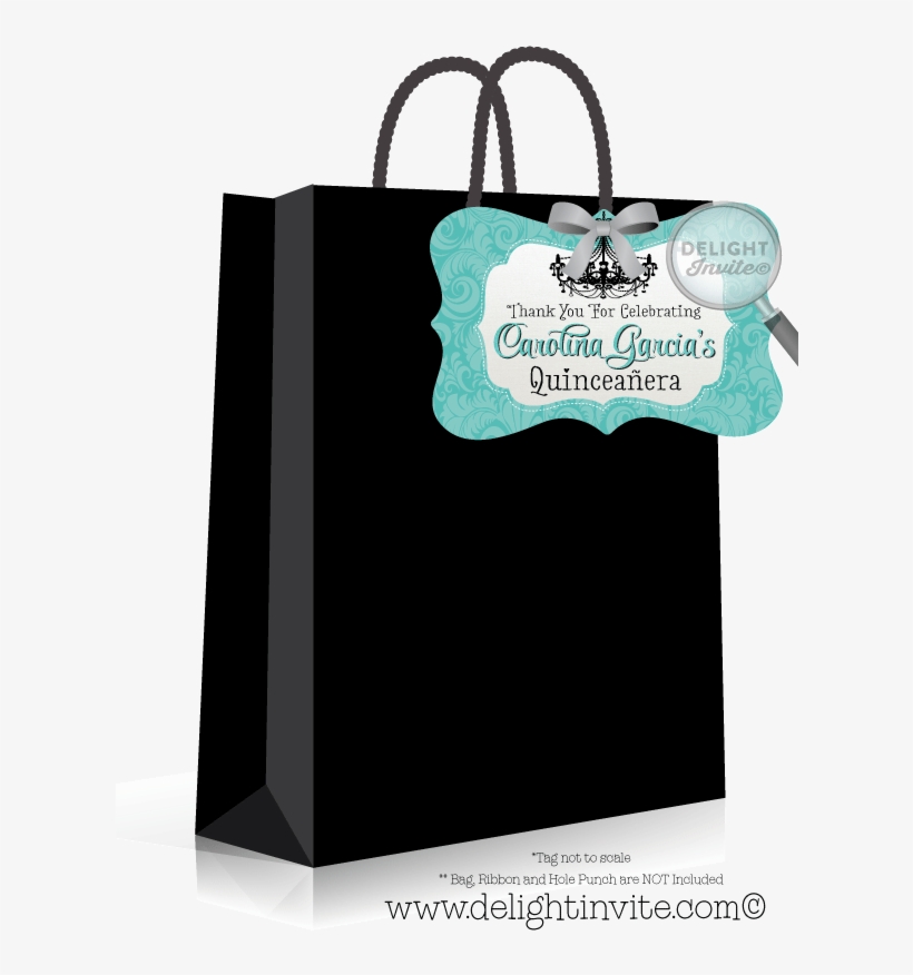 Tiffany Blue Chandelier Quinceñeara Favor Tags - Breakfast At Tiffany Paper, transparent png #3159348