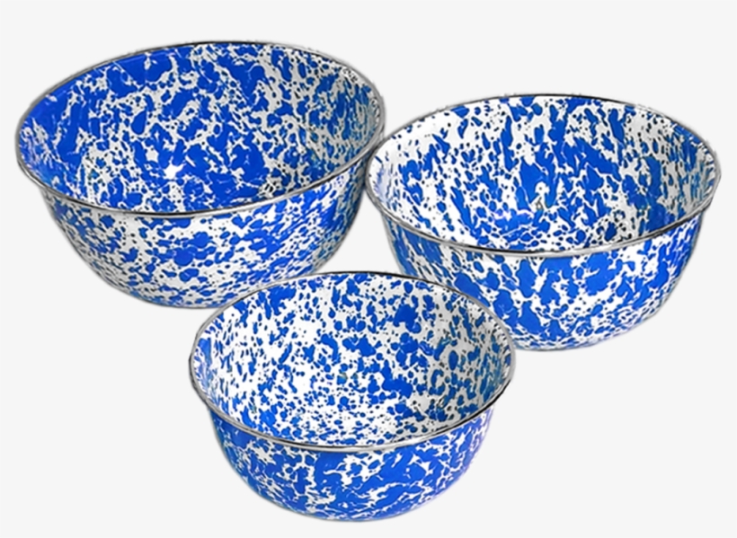 Crow Canyon Enamelware Mixing Bowls - Crow Canyon Home Enamelware 3 Piece Mixing Bowls With, transparent png #3159695