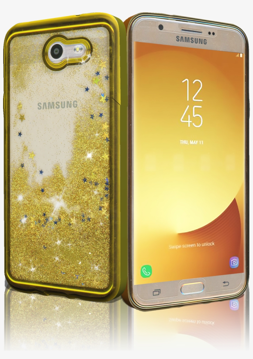 Samsung Galaxy J7 Mm Electroplated Glitter Case With - Samsung Galaxy, transparent png #3161076