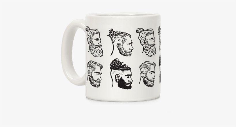 Beards, Braids And Man Buns Coffee Mug - Man, transparent png #3161644