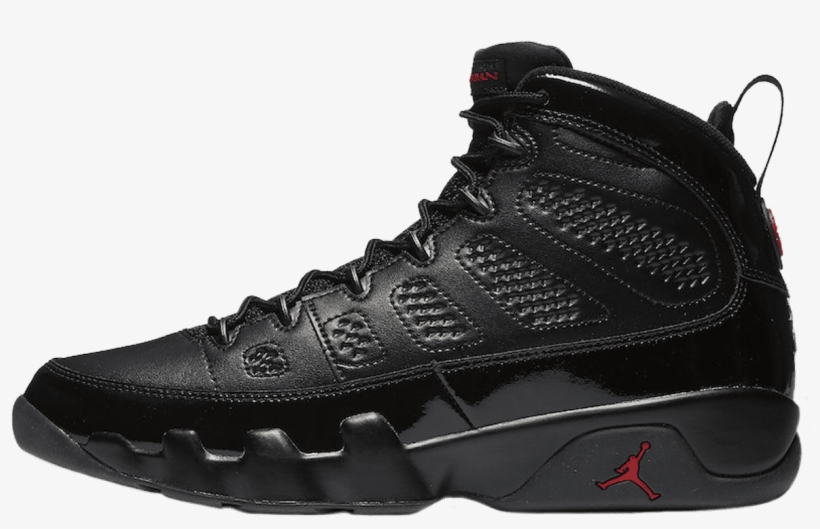 Nike Air Jordan 9 Retro Black / University Red / Anthracite - Air Jordan Retro 9, transparent png #3162405
