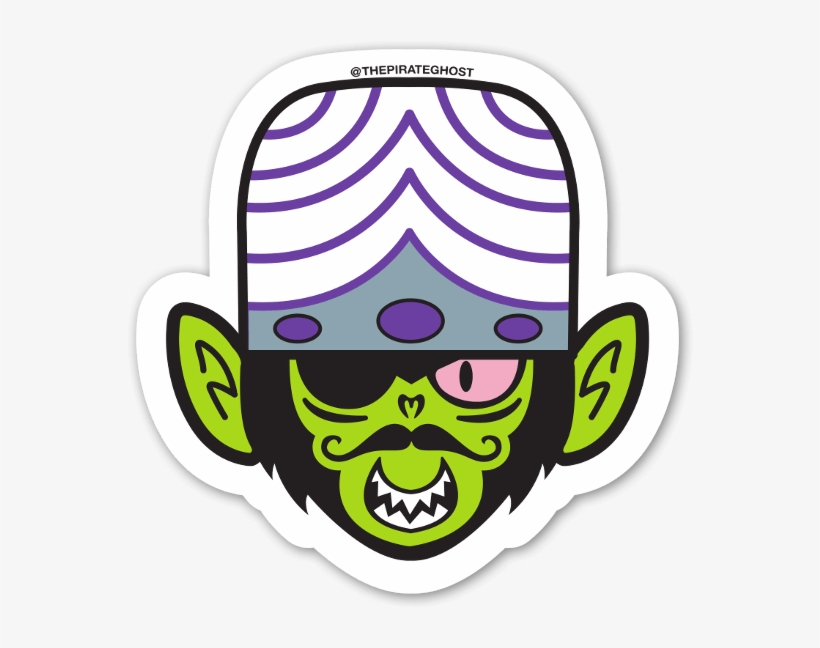 Pirateghost Mojo Jojo Sticker - Sticker, transparent png #3162445
