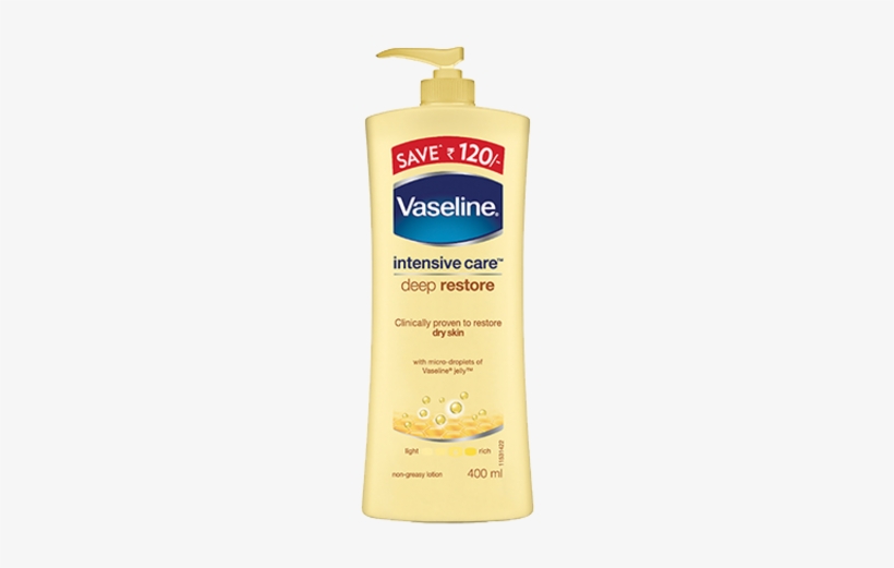 Vaseline Intensive Care Deep Restore Lotion - Vaseline Body Lotion Price, transparent png #3162490