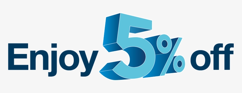 Enjoy 5% - Promotion 5%, transparent png #3162533