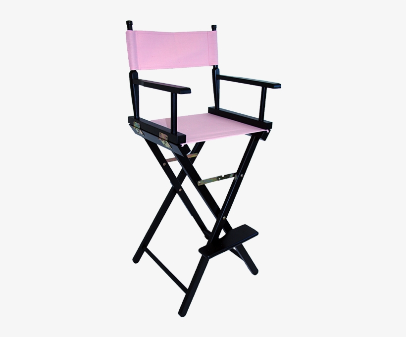 The Tall Directors Chair In Black Wood With A Pink - Personalised Directors Chair Uk, transparent png #3162596