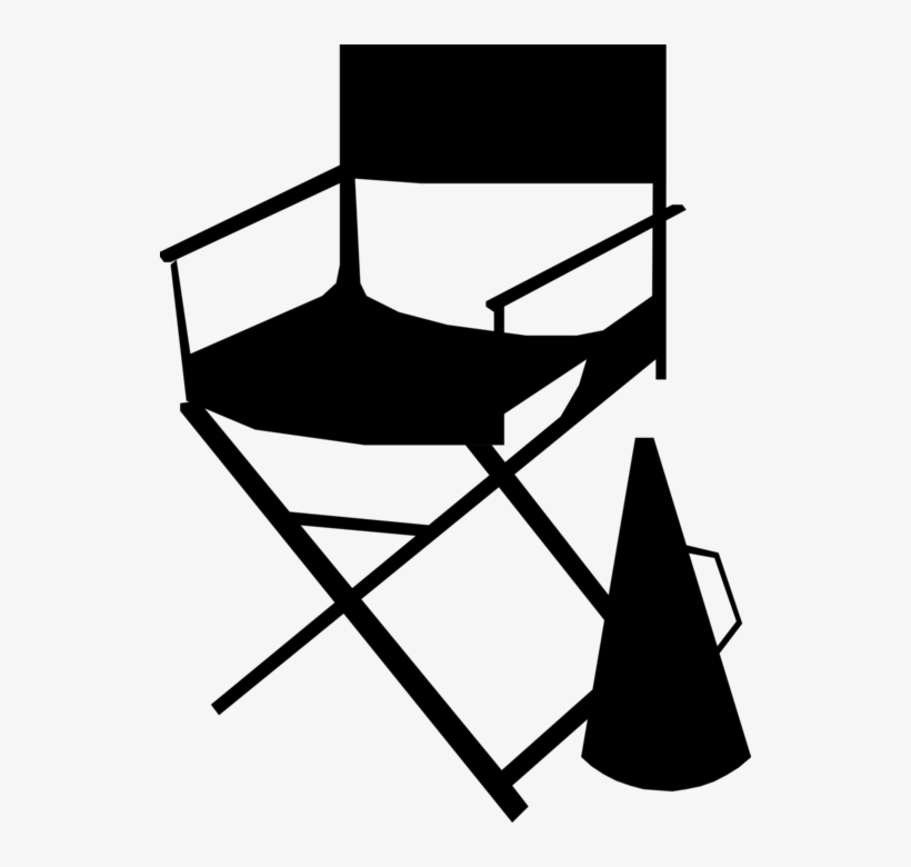 Vector Illustration Of Filmmaking And Video Production - Director Chair Clip Art, transparent png #3162598