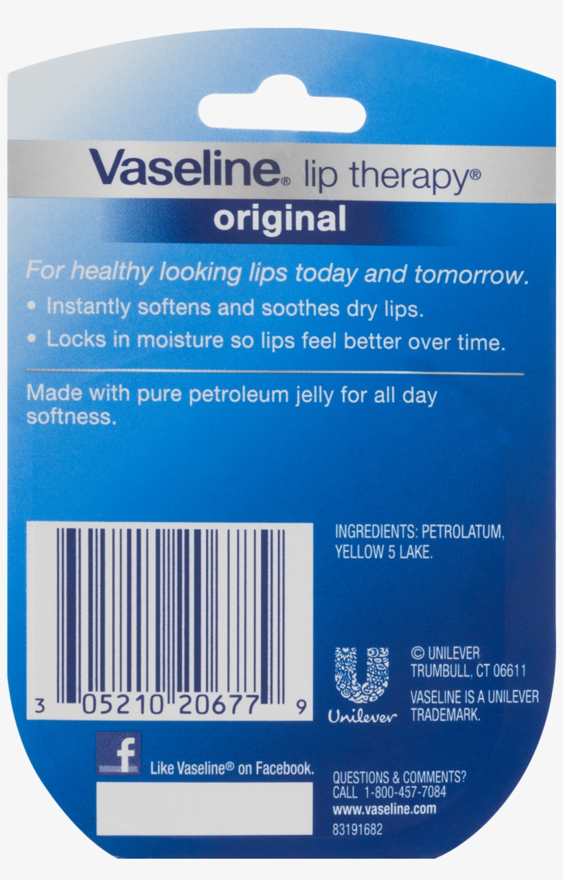Vaseline Lip Rosy Therapy Lips, 0.25 Oz, transparent png #3162723
