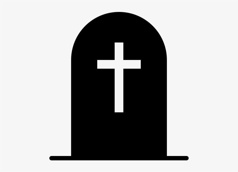 Tombstone Rubber Stamp - Gravestone Silhouette Transparent Background, transparent png #3163051
