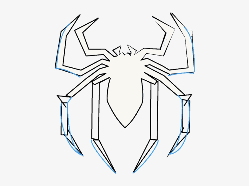 How To Draw Spiderman Logo - Spiderman Web Drawing, transparent png #3163311