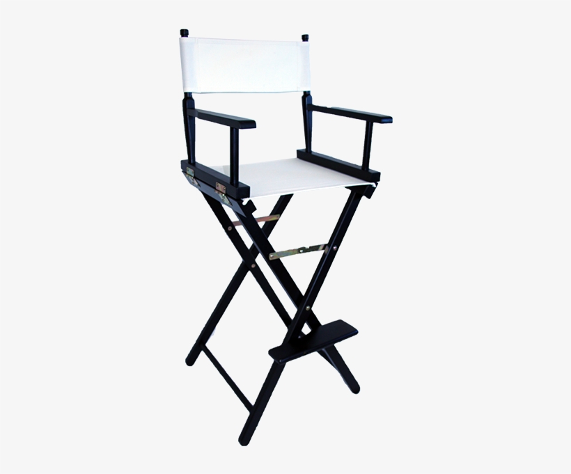 The Tall Directors Chair In Black Wood With A White - White Tall Directors Chair, transparent png #3163339