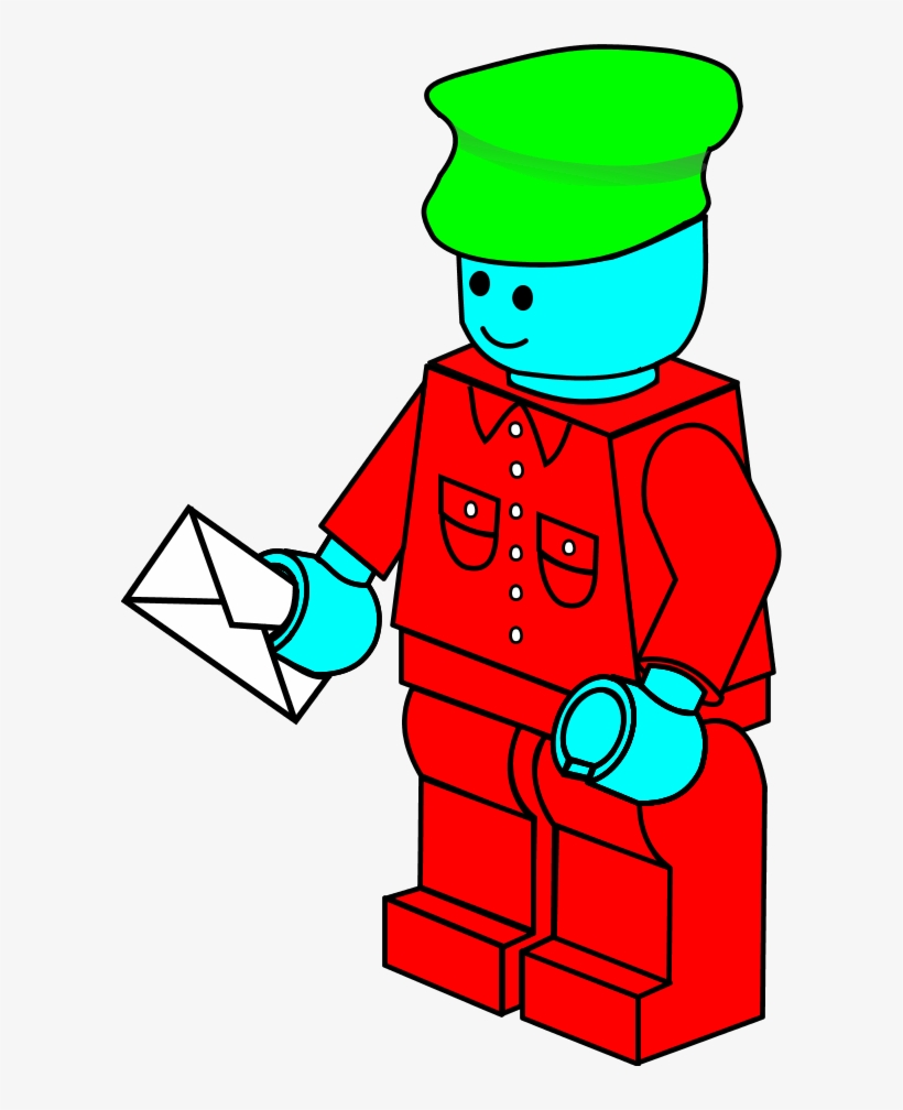 Lego Town Postman - Lego Clipart, transparent png #3163342