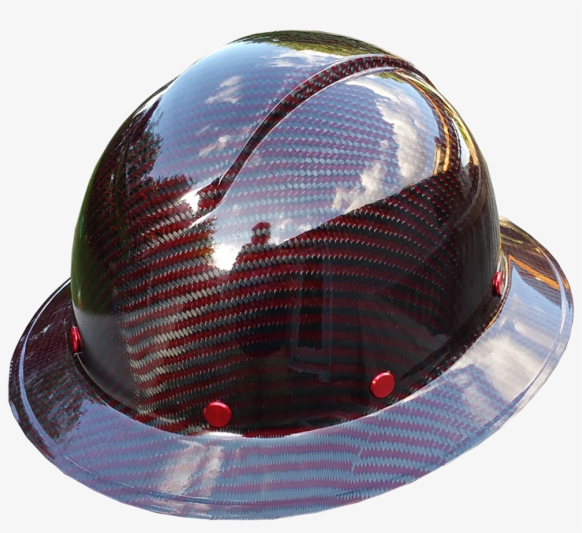 Red Carbon Fiber Hard Hat - Fedora, transparent png #3163736