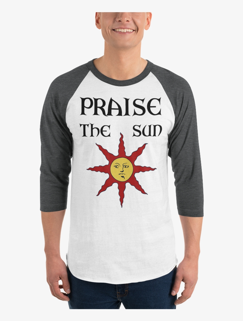 Praise The Sun 3/4 Sleeve Raglan Shirt - Dark Souls Tablet - Ipad Mini 1 (horizontal), transparent png #3163739