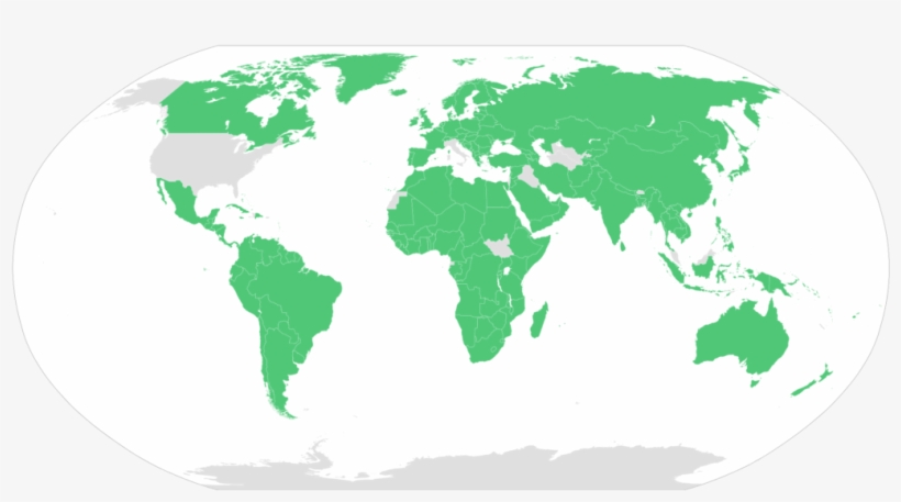 Organic Map Green Worldd - Countries In The World That Drive, transparent png #3164003