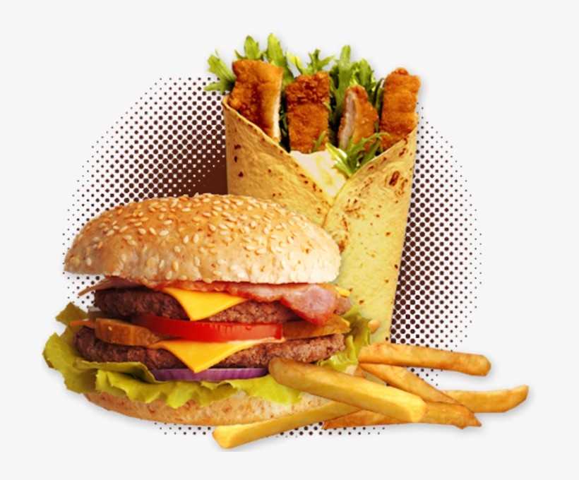 Share This Image - Burger & Fries Png, transparent png #3164148