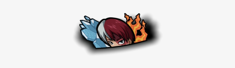 Shoto Todoroki Peeker Sticker - Sticker, transparent png #3164439